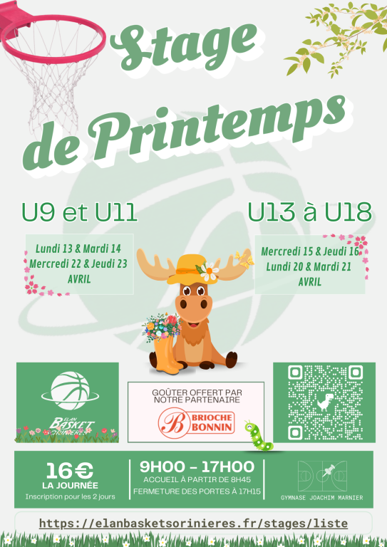 Stage de printemps U13/U15/U18 semaine 2