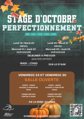 Stage Octobre U13/U15/U18 S1