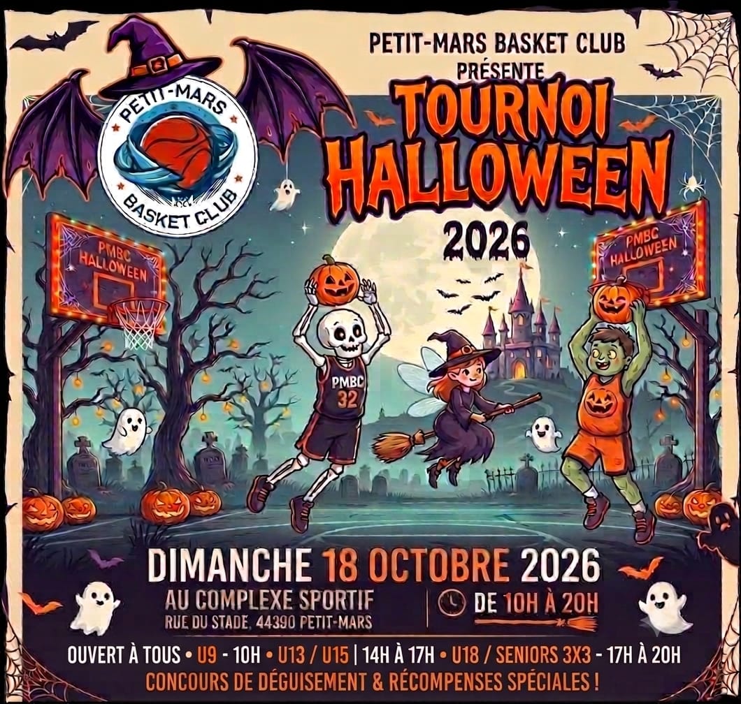 🎃🏀 TOURNOI HALLOWEEN 2026 – PETIT-MARS BASKET CLUB 🏀🎃